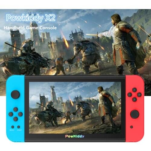 POWKIDDY X2 Handheld game Player 7 inch 1024*600 screen Quad-Core 3000MA Battery built-in 2000+ games PS1 Handheld game console
