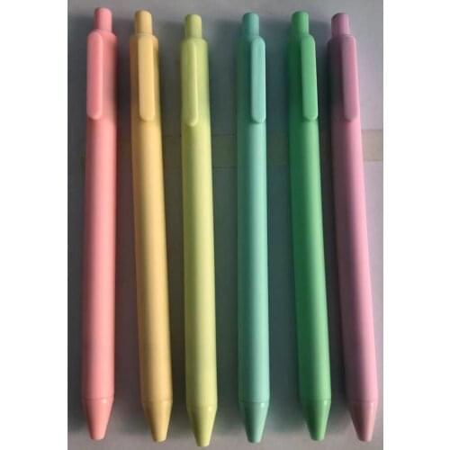 Press neutral pen, candy color, frosted soft glue, color advertising pen, custom logo, ballpoint pen, signature pen