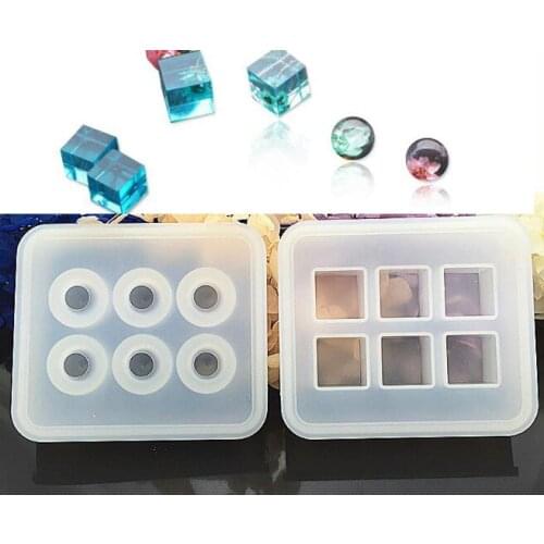 Silicone Mold for jewelry 16mm Cube ball beads 6 compartment no hole Resin Silicone Mould handmade DIY Craft epoxy resin molds
