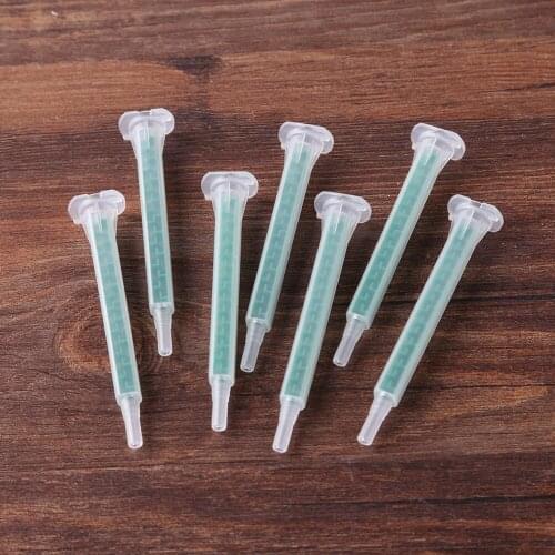50Pcs AB Glue Static Mixers 83mm Resin Syringe Nozzle Machine for Two Components Liquid Practical AB Glue Tube