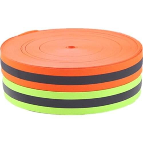 5M 10mm 15mm 20mm 25mm 50mm High Visibility Fluorescent Green Safety Silver Reflective Sew On Fabric Tape Strap Vest Webbing