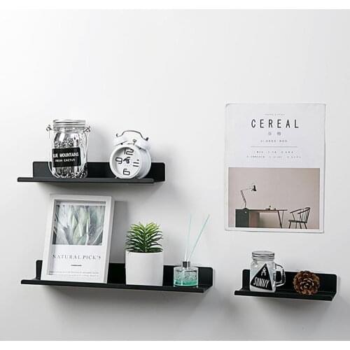 Carbon Steel Bedroom Wall Mounted Shelf Display Storage Rack Bathroom Kitchen Organizer Sundries Holder Home Decoration Shelves