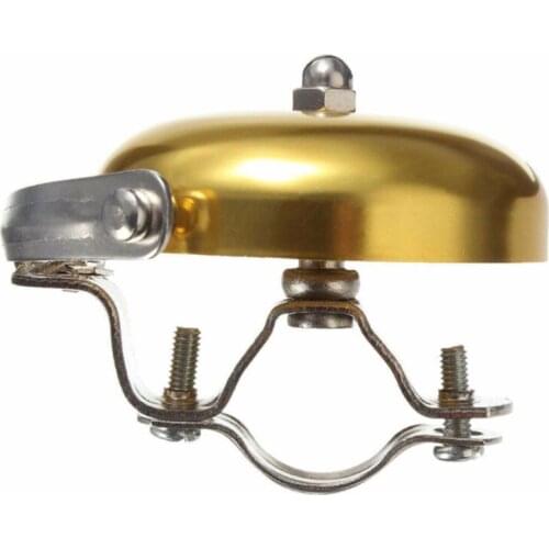 Bicycle Bell Vintage Bell Mountain Bike Aluminum Alloy Bell Large Bell Bicycle Cycling Equipment Accessories Golden Silver
