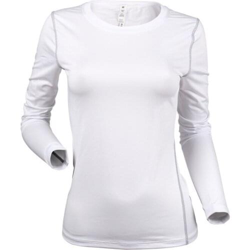 VEQKING Women Quick Dry Compression Running T-shirt,Long Sleeve Athletic Yoga Workout Top,Plus Size S-2XL Sports Fitness Shirt
