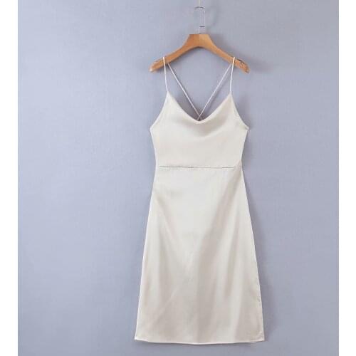 JC·KILIG 2021 Sling Dress Pleated Sexy Skirt Women 2136