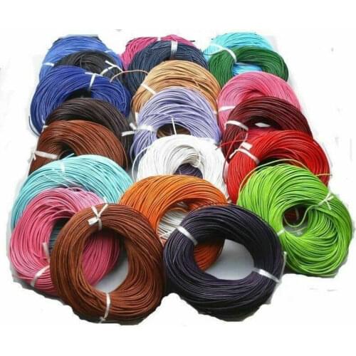 10m Round Leather Charms String Cord Fit Necklace Rope For DIY Jewelry Making Bracelet Necklace Craft Accessories Dia 1.5 mm