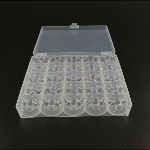100set Clear Plastic 25 Bobbins Sewing Machine Spools With Thread Storage Case Box For Home Sewing Accessories Sewing Tools