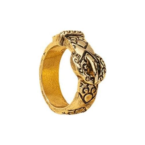 2021 Ins Trendy Antique Gold Belt Irregular Minimalist Knuckle Finger Rings Punk Korean Fashion Women Party Jewelry