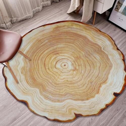 55% Dropshipping!!Tree Annual Ring Round Carpet Doormat Floor Cushion Mat Ar-ea Rug Home Decor