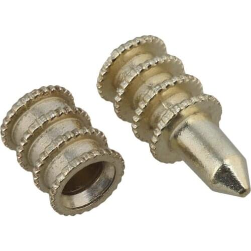 8x20mm Gold Zinc Alloy Table Leaf Dowel Aligner Pin Sets Table Top Leaf Alignment Pins Set of 50