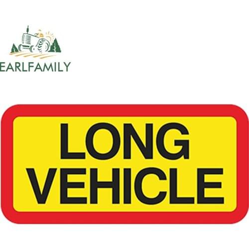 EARLFAMILY 13cm x 6.5cm Long Vehicle Car Sticker Warning for Bumper Truck Laptop Skateboard Tablet Waterproof Decal