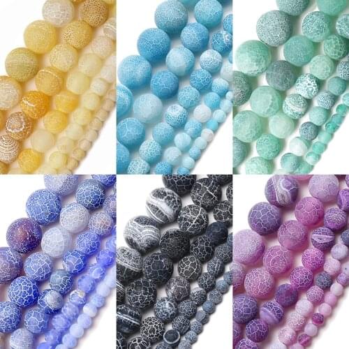 Natural Stone Beads Black Weathered Agates Onyx Round Loose Ball 4/6/8/10/12MM DIY Handicraft Jewelry Bracelet Necklace Making