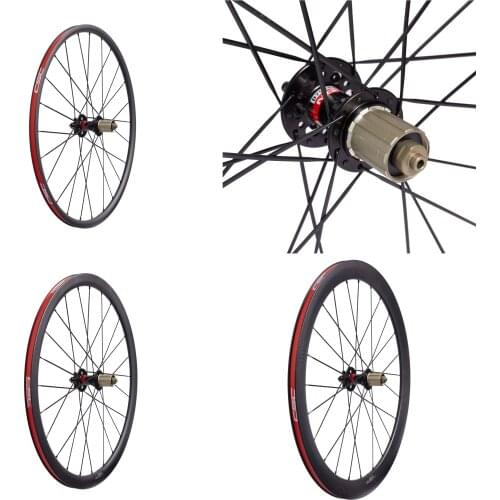 24 Holes Rear Wheel with 6 Bolts Novetec D792SB Disc Hub Full Carbon Fiber 700C Road Bike Cyclocross Bicycle Rear Wheel 1PCS