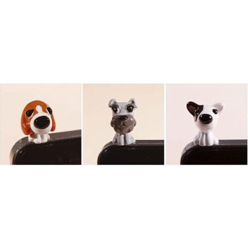 Top sale Action Figure random cute bulk of my dog 1.8cm PVC anti dust plugs 3.5mm Universal Mobile Model Anime cell phone