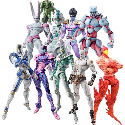Medicosjojos Bizarre Adventure Anime Figure Kujo Jotaro Joseph Joestar Stand In Pvc 15Cm Action Anime Figure Model Toys for Kid