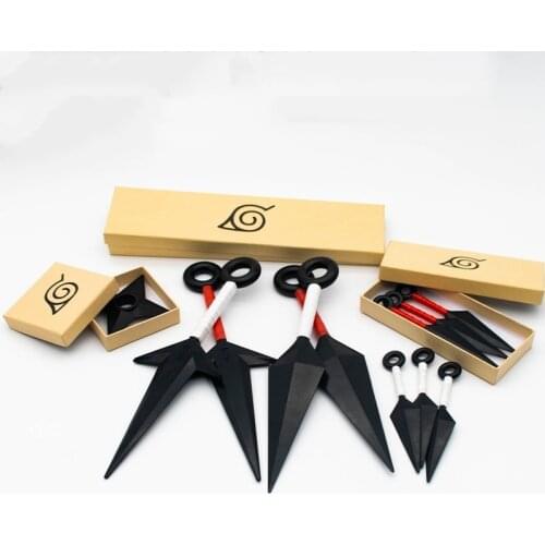 Anime Cosplay Akatsuki Ninja Throw Weapon Itachi Kunai Shuriken Accessories Kakashi Minato Pain Costume Props Toy Gift Wholesale