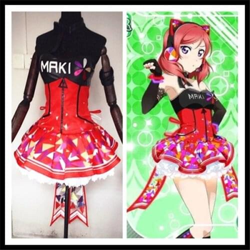 School Idol Project Love live Nishikino Maki cosplay costume cyber awakening shinning dress LED Halloween costumes for women