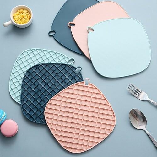Creative Silicone Coasters Heat Resistant Mat Drink Cup Coasters Non-slip Pot Holder Table Placemat Kitchen Accessories 16cm