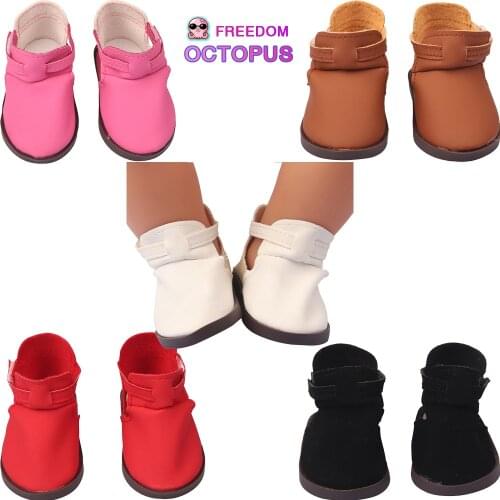 5 Colors 18 Inch American Doll Hook&Loop Shoes Fashion Velcro MIni Shoes Accessories For 43cm New Born&Our Generation Girl Doll
