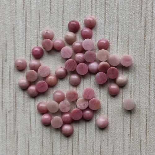 Wholesale 36pcs/lot 2020 good quality natural Rhodochrosite round cab cabochon beads 4mm for jewelry making free shipping