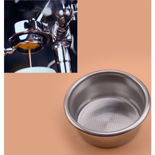 Silver Stainless Steel 54mm 2Cup Single Wall Filter Powder Tank Fit for Portafilter Coffee Machine
