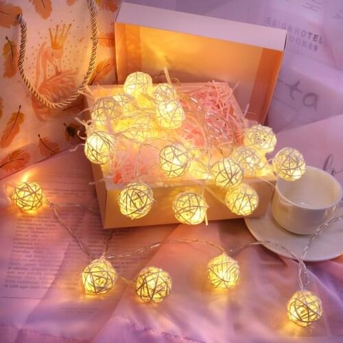 Diameter 3cm 5cm LED Sepak Takraw Light Fairy Lights Holiday Lighting Christmas Party Room Decoration Garland Led String Lights