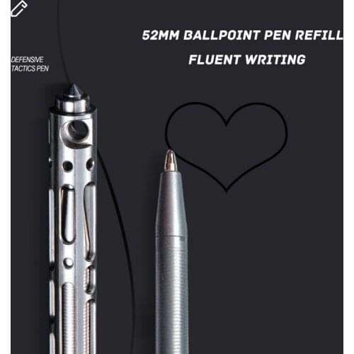 Tungsten Steel Titanium TC4 Tactical Pen Self Defense Outdoor Tool Keychain Portable Pocket Business Writing Broken Window Tool