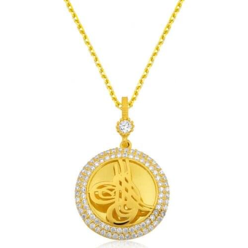 Tevuli 925 Sterling Silver Tuğralı Lady Necklace