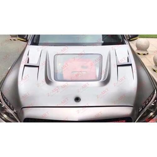 Z-ART transparent carbon fiber engine hood for for Benz W205 carbon fiber engine bonnet for C class 2015-2019 engine cover