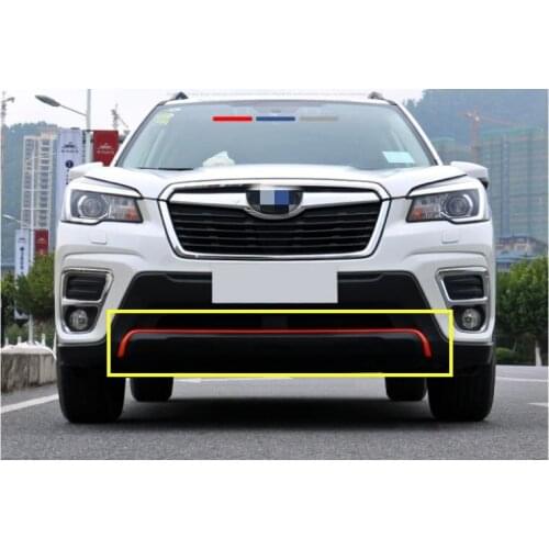 For Subaru Forester 2019 2020 ABS Chrome Front Bumper Bar Strip Protection Molding Trim Sticker Exterior Accessories Car Styling