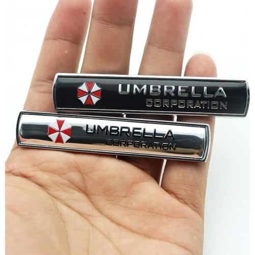 1pcs 3D Umbrella metal Fender Tail Car logo sticker side badge Creative decoration rear trunk emblem Accessories