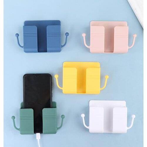 HOEADEN 1PCS Wall Mounted Organizer Box Punch TV Remote Control Storage Phone holderbox