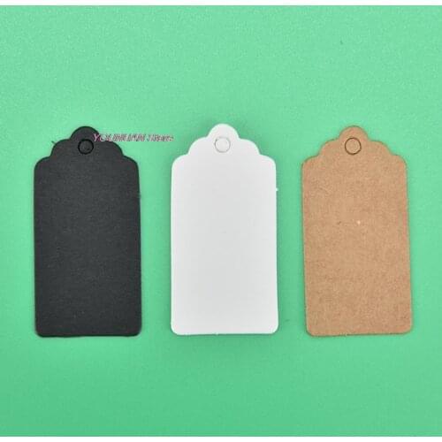 100Pcs Diy Gift Kerst Wedding Party Decor Levert Kraft Prijskaartjes Voor Kleding Hangen Rechthoek Papier Label 4x2cm