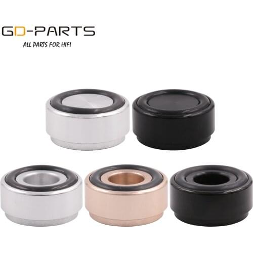 20mm-10mm MINI CNC Machined Solid Full Aluminum Isolation Feet Stands Damper Floor Base For Speaker AMP Computer Monitor 4PCS