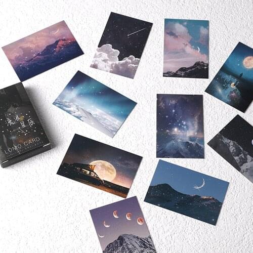 28 Sheets/Set Wandering Stars Lomo Card Cartoon Mini Postcard Message Card Christmas Gifts