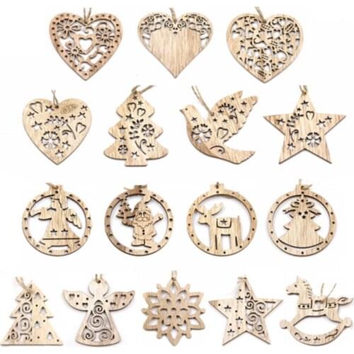 3PCS Wooden Discs Unfinished Natural Wood Slices for Crafts Centerpieces Wooden DIY Christmas Ornaments Hanging Decorations