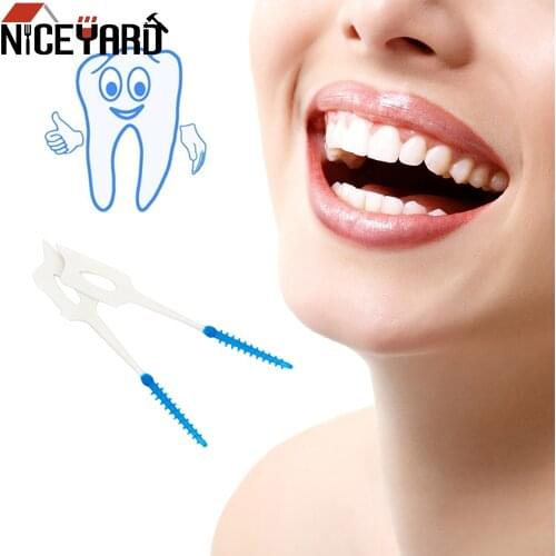 40pcs/pack Gums Interdental Brush Toothpick Teeth Stick Elastic Oral Care Toothpicks Dental Floss Soft Brush Massage Gums