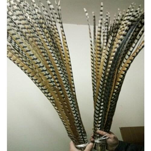 Wholesale 50pcs rare natural copper chicken feathers long 36-40 inches / 90-100 cm decoration diy collection stage performances