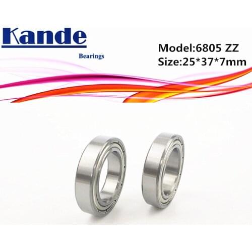 6805 ZZ 4Pcs 25x37x7 ABEC-1 6805ZZ Thin Section Deep Groove 6805 Ball Bearing Automotive bearings 61805 servo motor