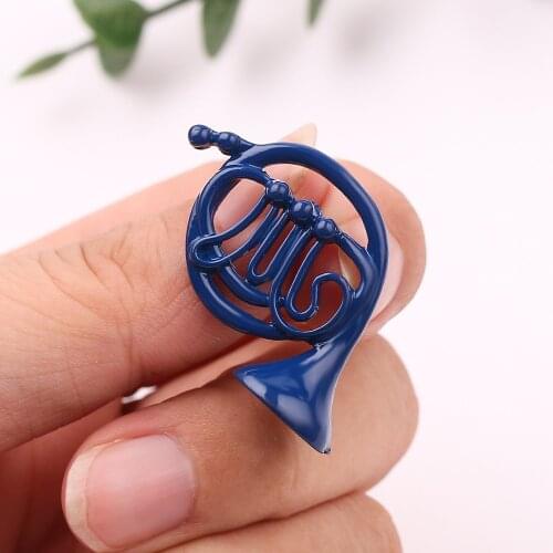 How I Met Your Mother Blue French Horn Brooch Pins,HIMYM TV Show Enamel Charm Brooch Cosplay Accessories Gift Dropshipping