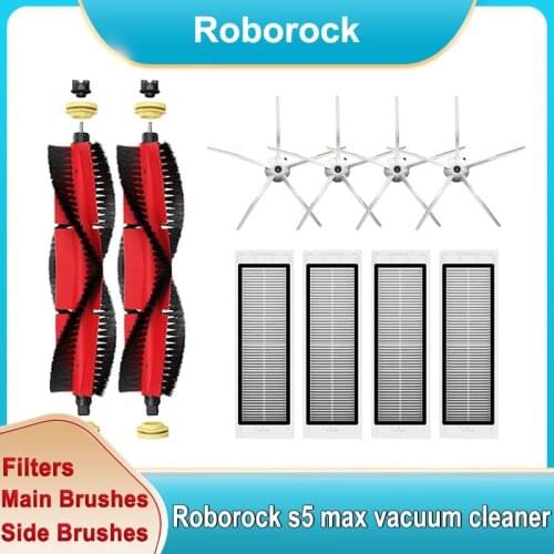 For XiaoMi Roborock S5 MAX S6 Pure Accessories HEPA Filter Main Brush Side Brush Washable Mop Cloth Vacuum Cleaner Parts