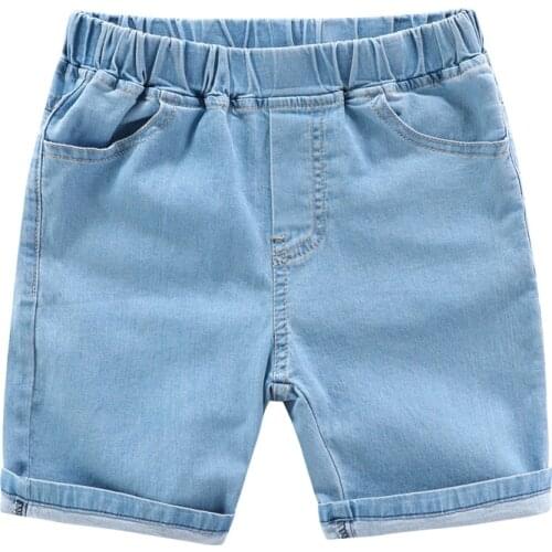 DE PEACH New Summer Baby Boys Jeans Shorts Children Cotton Denim Shorts Toddler Kids Girls Casual Cowboy Short Pants
