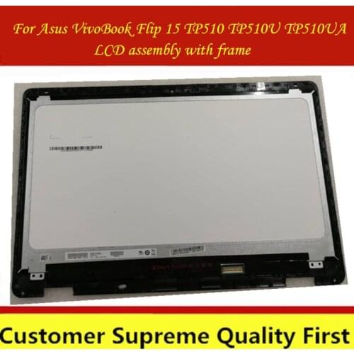 For Asus VivoBook Flip 15 TP510 TP510U TP510UA B156HAN02.11920x1080 LCD Screen Display Panel Touch Glass Assembly