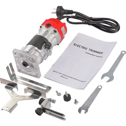 220V 800W Electric Hand Router Trimmer 30000RPM Wood 6.35mm 0.25 Inch Electric Trimmer Router Joiners Power Tools For Woodwork