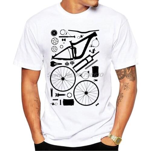 New Bicycle Mtb Enduro Art Print T-Shirt Summer Fashion Men Short Sleeve Funny Bikes Fans Casual White Tops Hip Hop Boy Tees