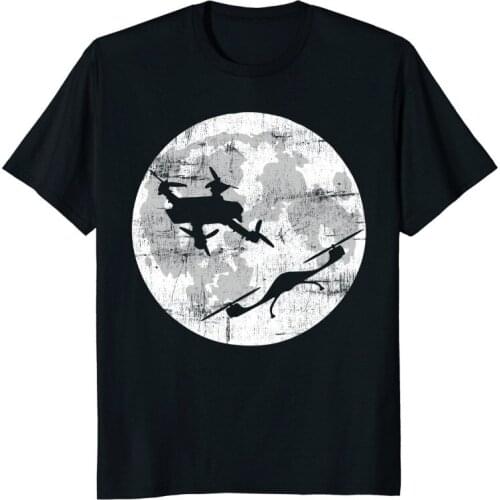 Brand New Summer Mens Short Sleeve T-shirt RC Drone Pilot Quadrocopter Moon Flight Men Woman T Shirt Tee Streetwear
