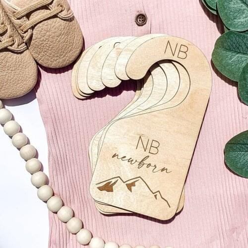 Mountain Nursery, Baby Closet Dividers, Baby Shower Gift, Baby Clothes Organizer Boy or Girl Hanger Month Divider for Cloth