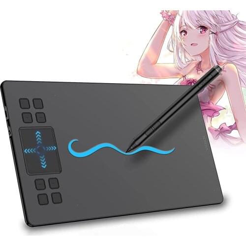 VEIKK A50 Graphic Drawing Tablet Drawing 10x6 inch for beginner with 8 express keys and P002 stylus no batteries and charging