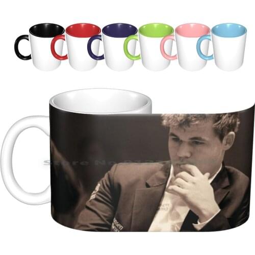Magnus Carlsen Ceramic Mugs Coffee Cups Milk Tea Mug Chess Norway Carlsen Creative Trending Vintage Gift Bottle Cup
