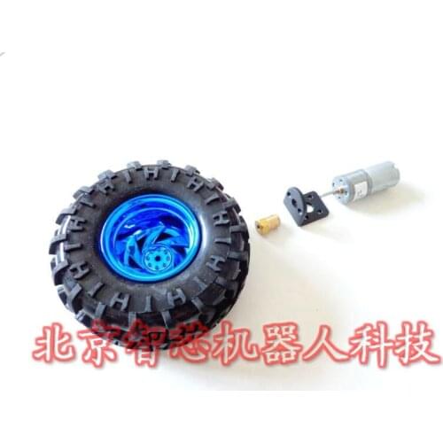 1set Motor Kit 6v 180RPM DC Gear Motor + 25mm Motor Mounting Bracket + 4mm Coupling + 125mm Car Wheel + Matching Screws